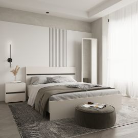 Ліжко Двоспальне Каркас 160x200x95 (Без Вкладу) ЛДСП Лондон LOZ/160 Бежевий/сірий Кашемір/АнтрацитГербор (Gerbor) Україна